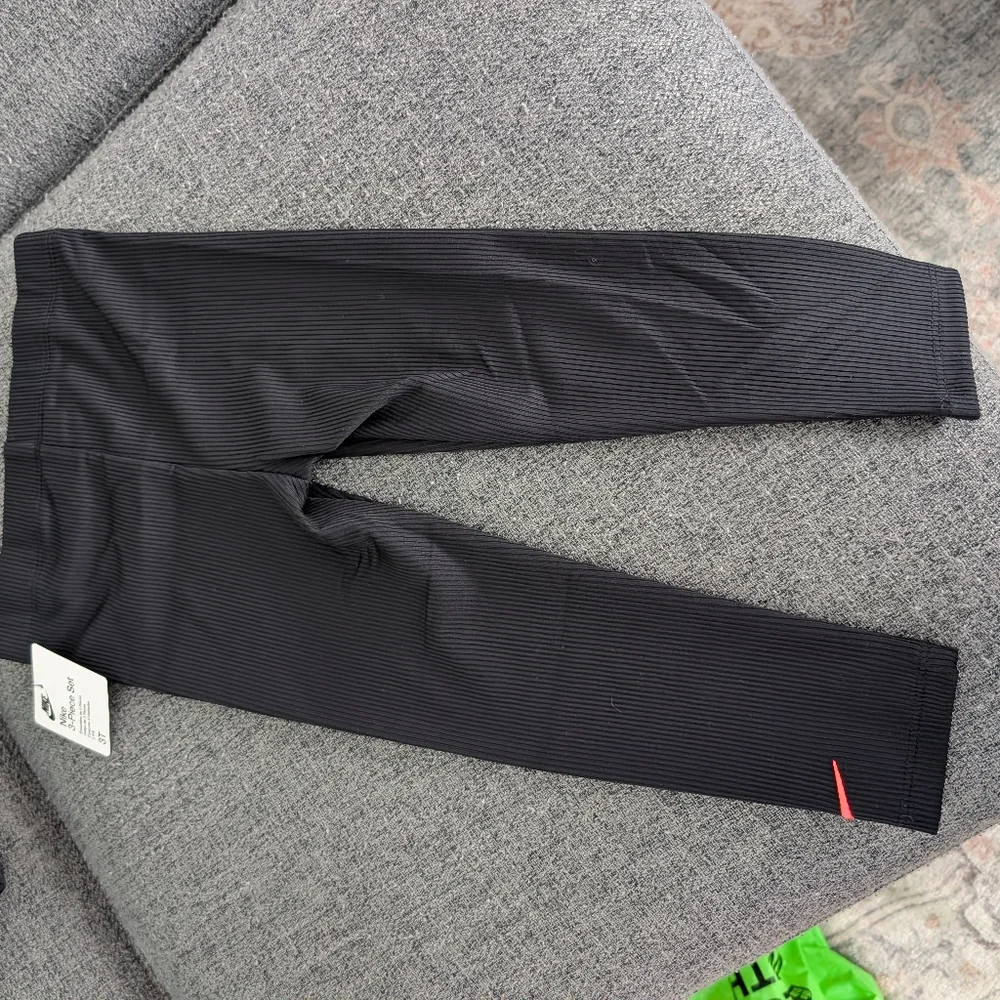 Nike Black and Pink Vest and Leggings Set